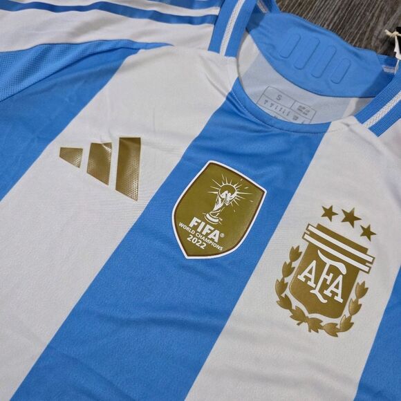 Adidas Argentina 2024 Home Jersey FIFA Soccer World Cup Messi Small S Blue White - Picture 2 of 14